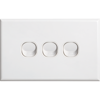 Standard 3 Gang Cover Plate | High-Quality Plastic | Smooth Finish | Compatible with Standard Frames by Dexton