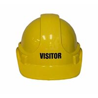 Visitor Hardhat | Premium ABS Plastic | Six-Point Harness & Rain Gutter | Yellow by Firebox