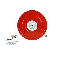 Hose Reel 30m x 25mm | Wall Mounted Design | Brass Nozzle & Durable Metal Drum | Firebox