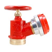 65mm BSP Threaded Storz x 80mm RG Inlet | Angled Design | Durable Brass Construction | Painted Red by Firebox