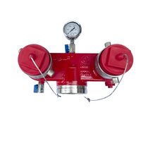 Wolf Dual Booster Valve | 304 Stainless Steel | 65mm QRT Inlet | 2100 kPa Working Pressure | Red Finish by Firebox