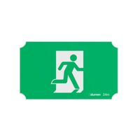 Emergency Exit Running Man Pictogram | 24m Length | Durable Decal & Clear Visibility | Firebox
