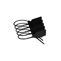 Black Security Tie | Durable PVC Material | Single Use | Pack of 100 by Firebox