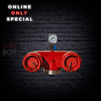 Dual Booster Valve Storz Assembly | 304 Stainless Steel | 2100 kPa Working Pressure | Red Finish by Firebox