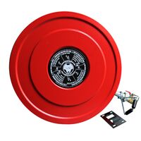 Slimline Quick Fit Hose Reel 36m x 19mm | Metal Red Powder Coated | Stainless Steel Waterway by Firebox