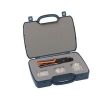 Crimper & RJ Plug Tool Kit | Versatile Crimping Tool | Includes Multiple RJ Plugs | Durable Design by BrandName