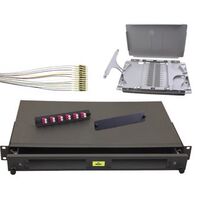 Sliding Fibre Enclosure Kit | Includes Splice Cassette & 12 OM4 LC Connectors | Compact Design by Matchmaster