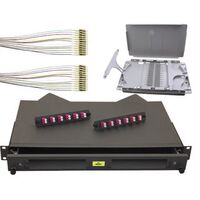 Fibre Enclosure Kit with Splice Cassette & 24 OM4 LC Connectors | Rodent Proof | 1RU by Matchmaster