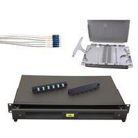 Sliding Fibre Enclosure Kit | Complete with Splice Cassette & 6 OS2 LC Connectors | 1RU by Matchmaster
