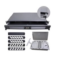 1RU Sliding Fibre Enclosure Kit | Coupler Panels & Splice Cassette | Compact Design by FOBOT