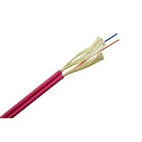 Fibre Duplex Cable 2 Core OM4 | 3mm Diameter | LSZH Jacket | Erika Violet by MSS