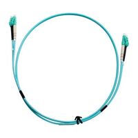 Fibre Patch Lead LC-LC OM3 3 Metre | Aqua LSZH | 2mm Duplex by MSS