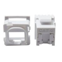 Cat6 RJ45 Jack Shuttered | K/110 | White | High Performance by Unbranded