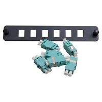 Flat Coupler Panel Kit 12F | Includes Thru Adaptor | OM3 Compatible | Easy Installation by Matchmaster