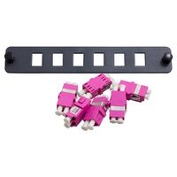 Flat Coupler Panel Kit 12F | Includes Thru Adaptor | OM4 Compatible | Easy Installation by BrandName