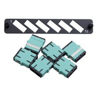 Flat Coupler Panel Kit 12F | Includes Thru Adaptor | OM3 Compatible by Unbranded