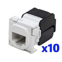 CAT6A UTP Workstation Outlet | White Finish | High-Speed Connectivity | Easy Installation by Brand