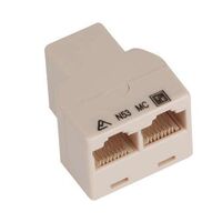 RJ45 T Adaptor Coupler | Female-Female-Female | Compact Design | Easy Installation by Unbranded