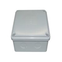 Adaptable Box PVC With Knockouts 75 x 75 x 50mm Grey