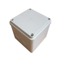 Adaptable Box PVC With Knockouts 100 x 100 x 75mm Grey
