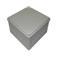 Adaptable Box PVC With Knockouts 225 x 225 x 100mm Grey