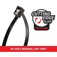 Cabac Nylon 66 Self Cutting Cable Tie 356 x 4.3mm UV Black