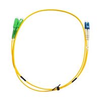 MSS Fibre SCA - LC Singlemode 2 Metre Yellow LSZH 2mm Duplex Fibre Patch Lead