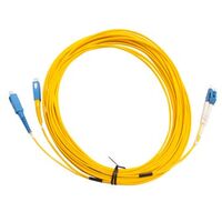Fibre Patch Lead SC to LC | 10 Metre | Singlemode | Yellow LSZH 2mm Duplex by MSS