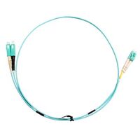 Fibre Patch Lead SC to LC OM3 | 3 Metre | Aqua LSZH | 2mm Duplex by MSS