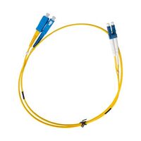 Fibre Patch Lead SC to LC | 3 Metre | Yellow LSZH | 2mm Duplex by MSS