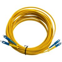 MSS Fibre SC - SC Singlemode 20 Metre Yellow LSZH 3mm Duplex Fibre Patch Lead