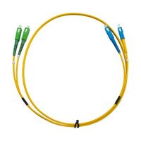 MSS Fibre SC - SCA Singlemode 1 Metre Yellow LSZH 3mm Duplex Fibre Patch Lead