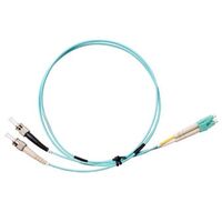 MSS Fibre ST - LC OM3 3 Metre Aqua LSZH 2mm Duplex Fibre Patch Lead
