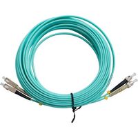 MSS Fibre ST - SC OM3 10 Metre Aqua LSZH 3mm Duplex Fibre Patch Lead