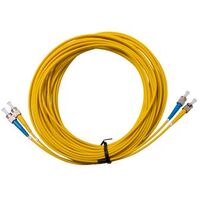 MSS Fibre ST - ST Singlemode 15 Metre Yellow LSZH 3mm Duplex Fibre Patch Lead