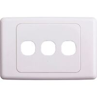 Wall Plate 3 Gang | Durable Plastic | Easy Installation | White by Homeware