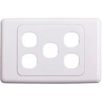 Wall Plate 5 Gang | Durable Design | Easy Installation | Versatile Use by Homeware