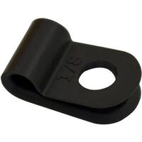 P Clip Nylon 6.4 mm Cable Black