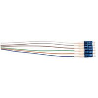 MSS Fibre SM 9um 6-Fibre LC 900um Pigtails Colour Coded - 6 Pack
