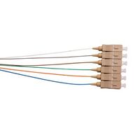Fibre Pigtails 6-Fibre SC | OM1 62.5um | 900um Jacket | 6 Pack by MSS