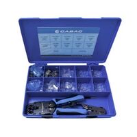 RJ Plug Kit with Crimp Tool & Variety of Connectors | Ideal for Networking | RJ-KIT1 by BrandName