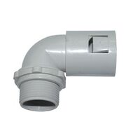 Fitting Adapter 90 degree PVC 20mm Grey