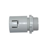 Fittings Adapter Screw to Corrugated PVC 25mm Grey