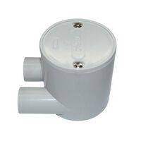 Deep Junction Box Tangential U-Way Entry 20mm Grey