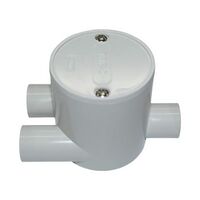 Deep Junction Box Tangential Y-Way Entry 20mm Grey