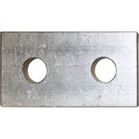 ALUM. FLATBAR WITH 2 X 12MM STUD HOLE