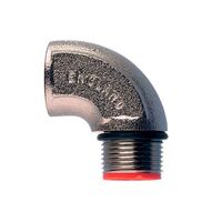 SOLID NIC PLT BRASS 90 DEGREE ELBOW M25