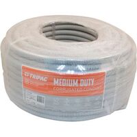 Tripac Medium Duty PVC Corrugated Conduit Grey 16mm X 50m