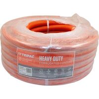Tripac Heavy Duty PVC Corrugated Conduit Orange 25mm X 25m
