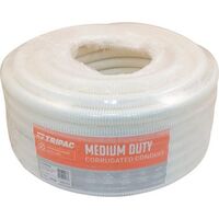 Tripac Medium Duty PVC Communications Corrugated Conduit White 20mm X 25m